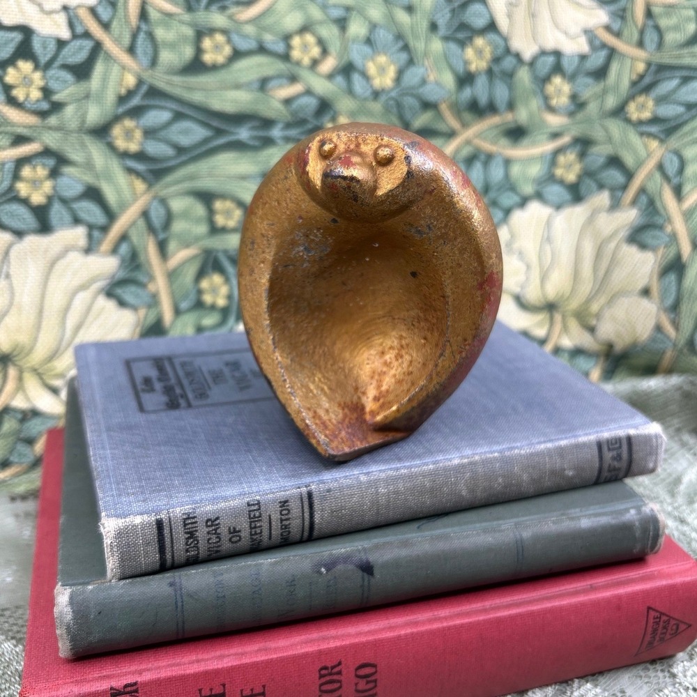 Vintage Sloth Monkey Bronze Okimono Figurine Saegusa Sotaro Japan Shōwa Period